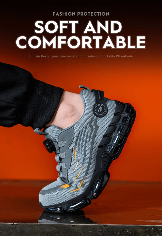 Mens Rotating Button Safety Shoes With Anti Smash And Anti Puncture Protection 6