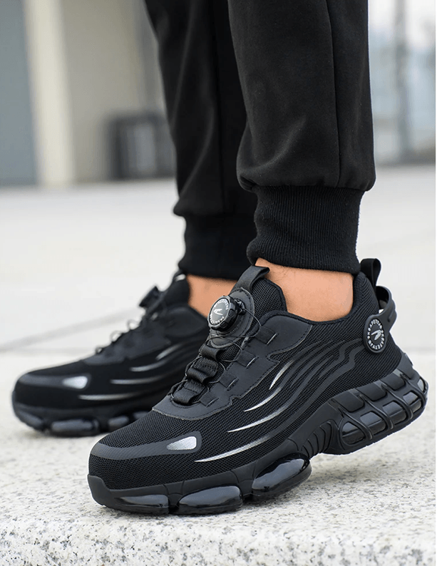 Mens Rotating Button Safety Shoes with Anti Smash and Anti Puncture Protection