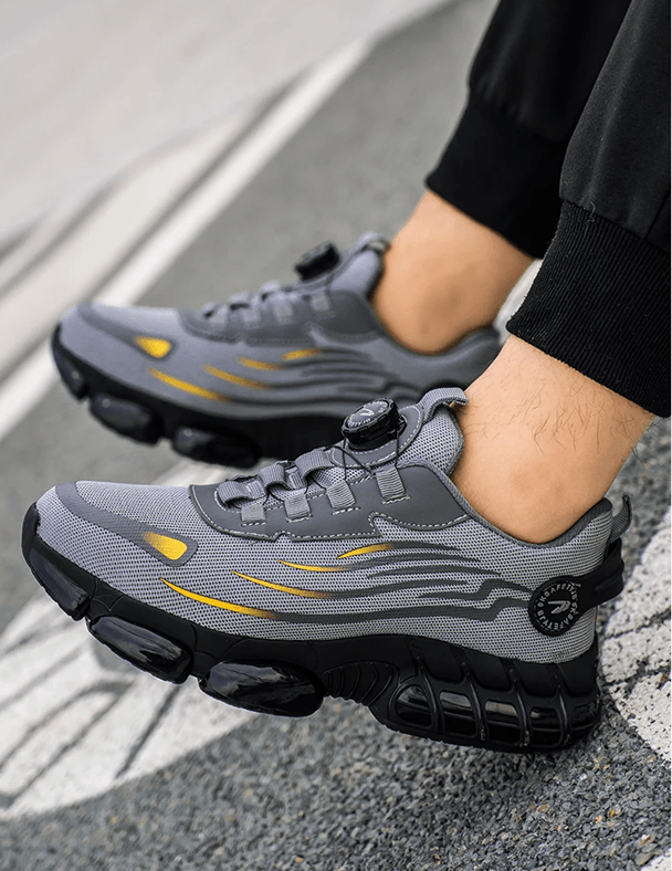 Mens Rotating Button Safety Shoes With Anti Smash And Anti Puncture Protection 1