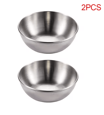 Stainless Steel Gold Sauce Dish Set For Appetizers And Seasoning 3