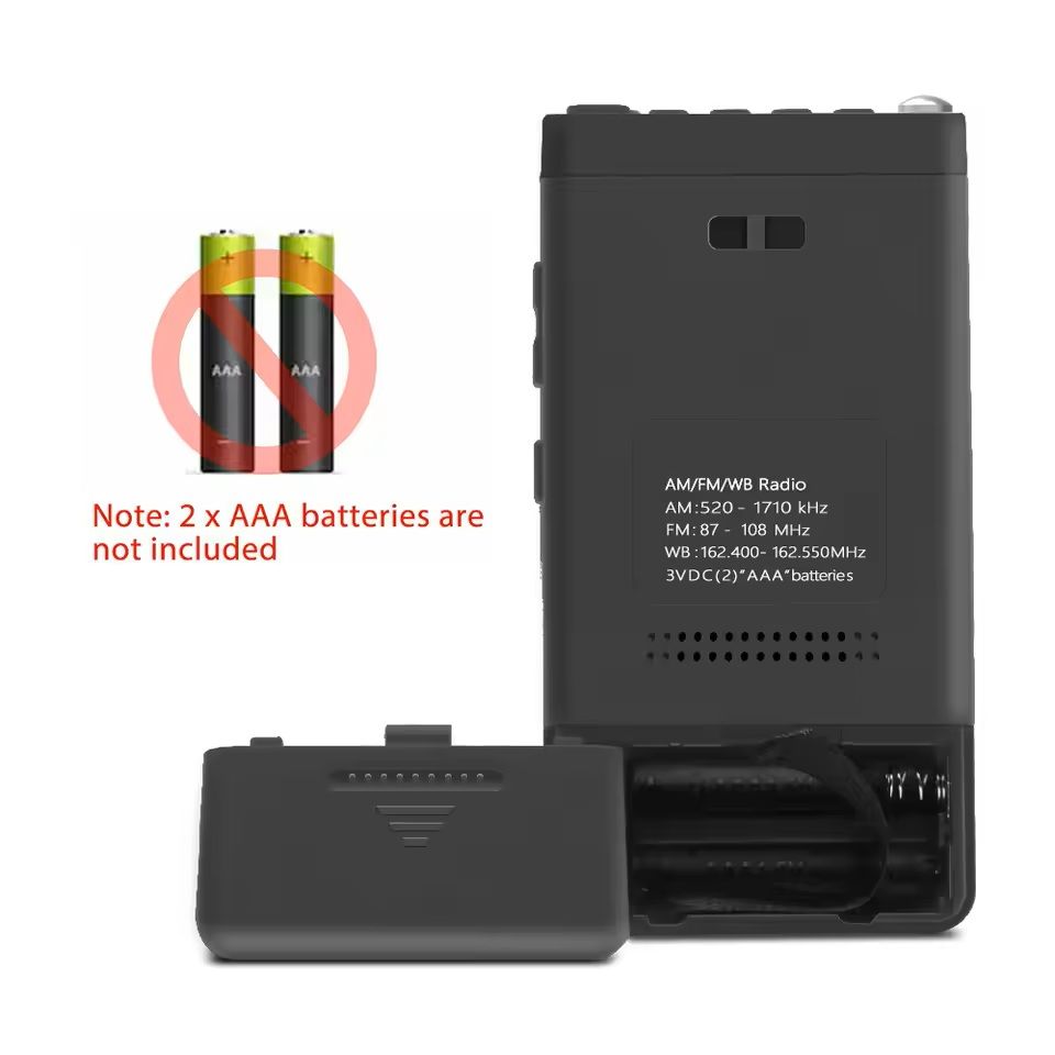 Portable Emergency Weather Radio With FM AM NOAA Alerts And Alarm Clock 1