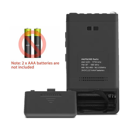 Portable Emergency Weather Radio With FM AM NOAA Alerts And Alarm Clock 1