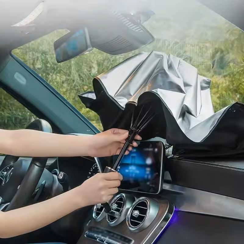 Folding Car Windshield Sunshade Umbrella For Summer Sun Protection 3