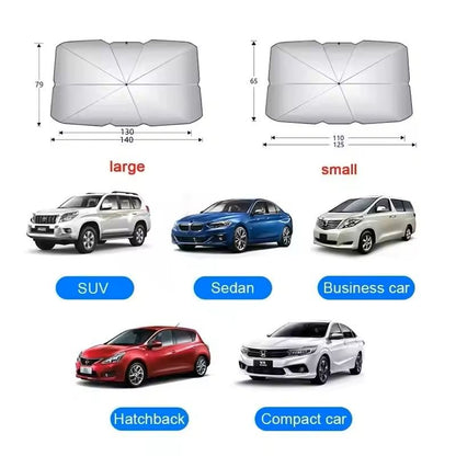 Folding Car Windshield Sunshade Umbrella For Summer Sun Protection 5