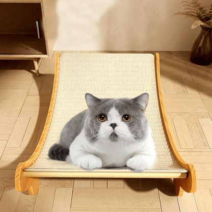2 In 1 Wooden Cat Scratcher Bed Cozy Lounge And Scratch Pad For Indoor Cats 1
