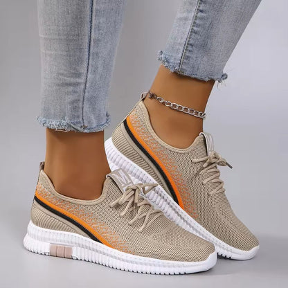 Womens Breathable Mesh Flat Sneakers For Summer Comfort 1