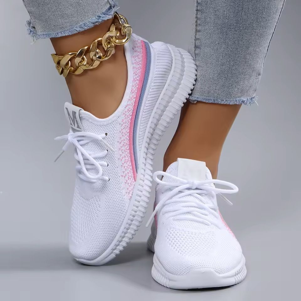 Womens Breathable Mesh Flat Sneakers For Summer Comfort 3