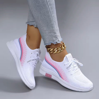 Womens Breathable Mesh Flat Sneakers For Summer Comfort 5