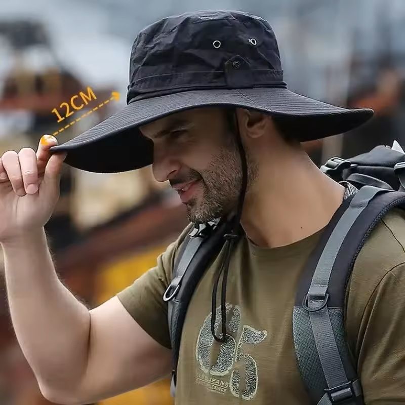 Men's UV Protection Mesh Sun Hat for Fishing and Hiking