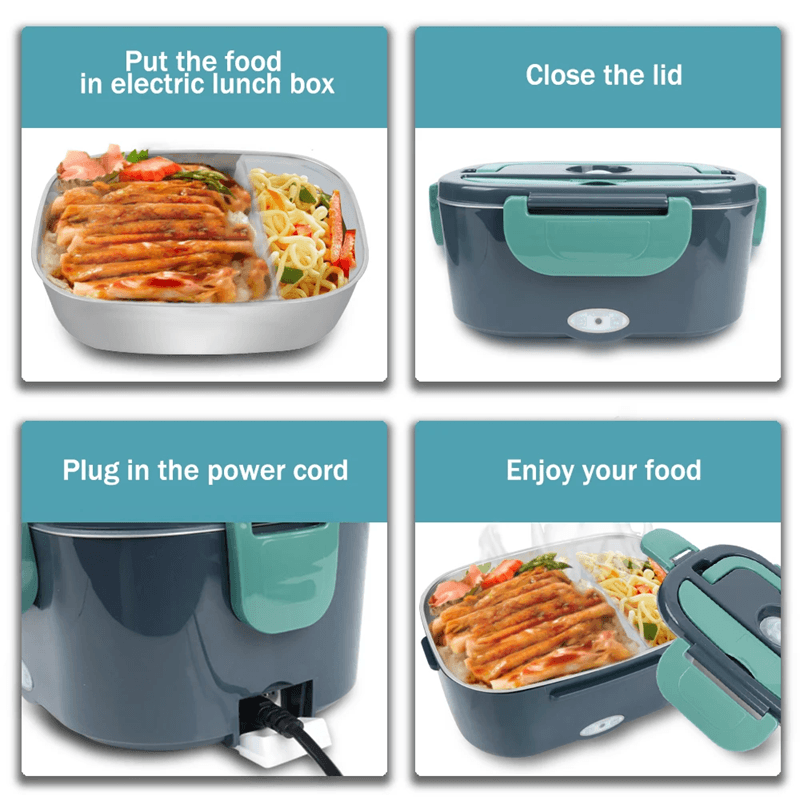 Portable Electric Lunch Box With 15L Capacity Heated Food Warmer For Car And Home Use 1