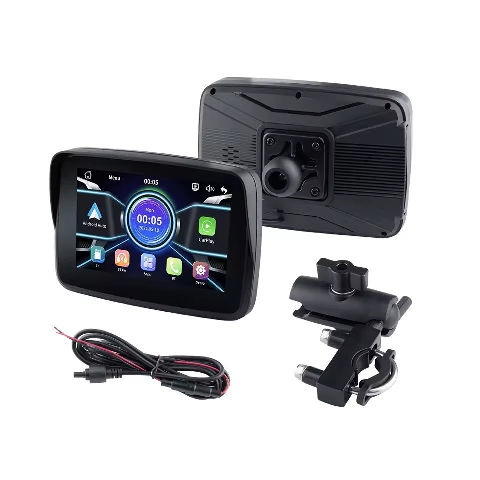 5 Inch Wireless CarPlay And Android Auto GPS Display For Motorcycles 4