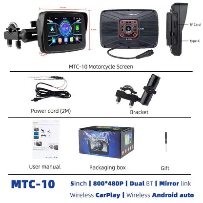 5 Inch Wireless CarPlay And Android Auto GPS Display For Motorcycles 5