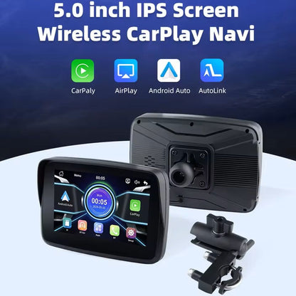 5 Inch Wireless CarPlay and Android Auto GPS Display for Motorcycles