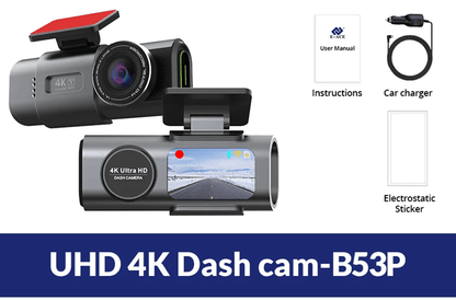 4K Dual Lens Dash Cam With GPS And Night Vision For Car Security And Driving Safety 3