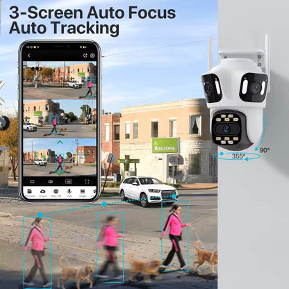 6K HD Outdoor PTZ WiFi Security Camera With Triple Lens And Auto Tracking 1