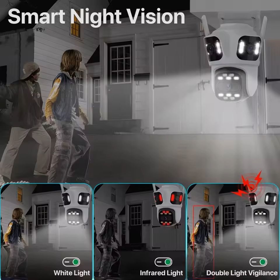 6K HD Outdoor PTZ WiFi Security Camera With Triple Lens And Auto Tracking 3