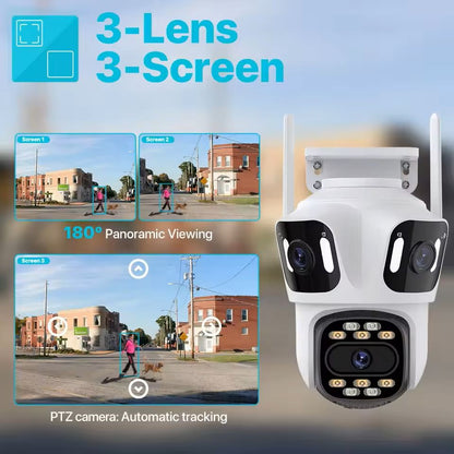 6K HD Outdoor PTZ WiFi Security Camera With Triple Lens And Auto Tracking 4