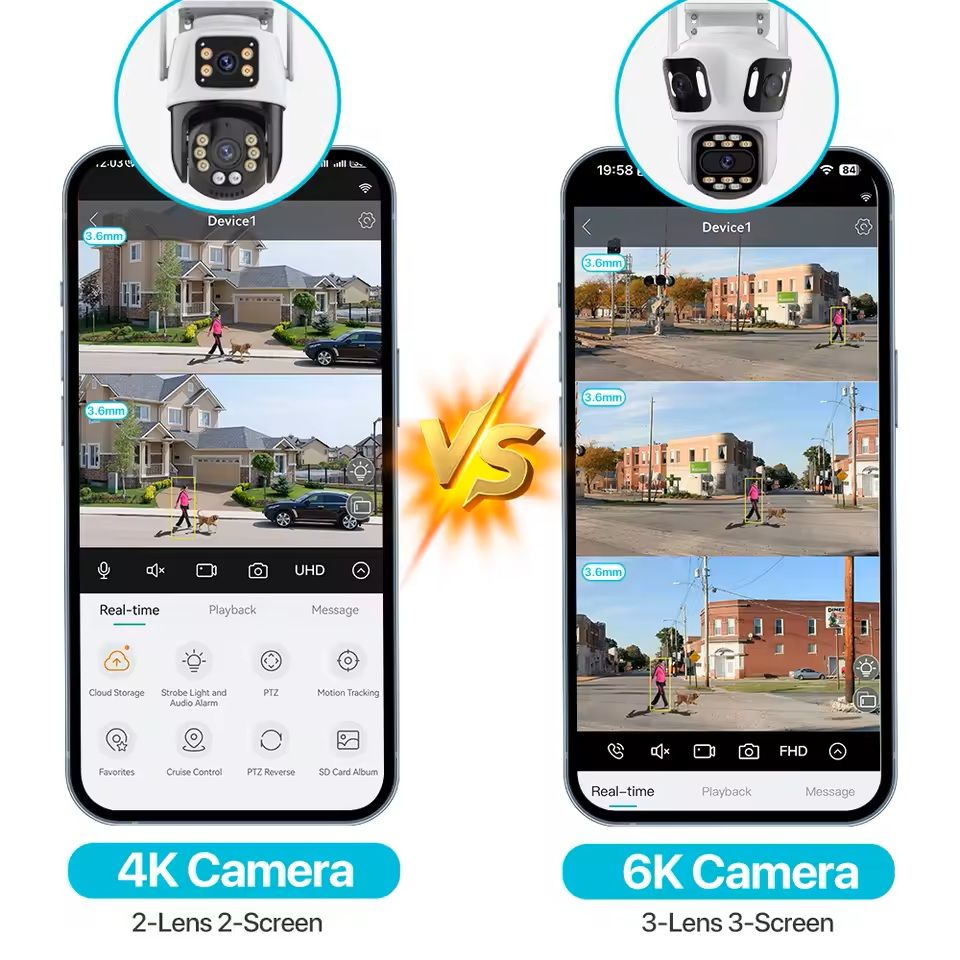 6K HD Outdoor PTZ WiFi Security Camera With Triple Lens And Auto Tracking 5