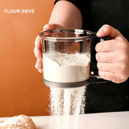 Semi Automatic Flour Sifter With Hand Press For Baking And Kitchen Use 2