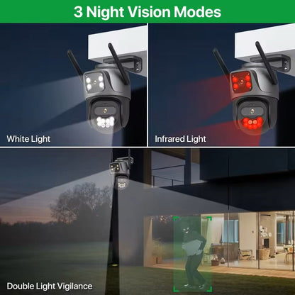 Dual Lens 8MP Outdoor WiFi Security Camera With Auto Tracking 1