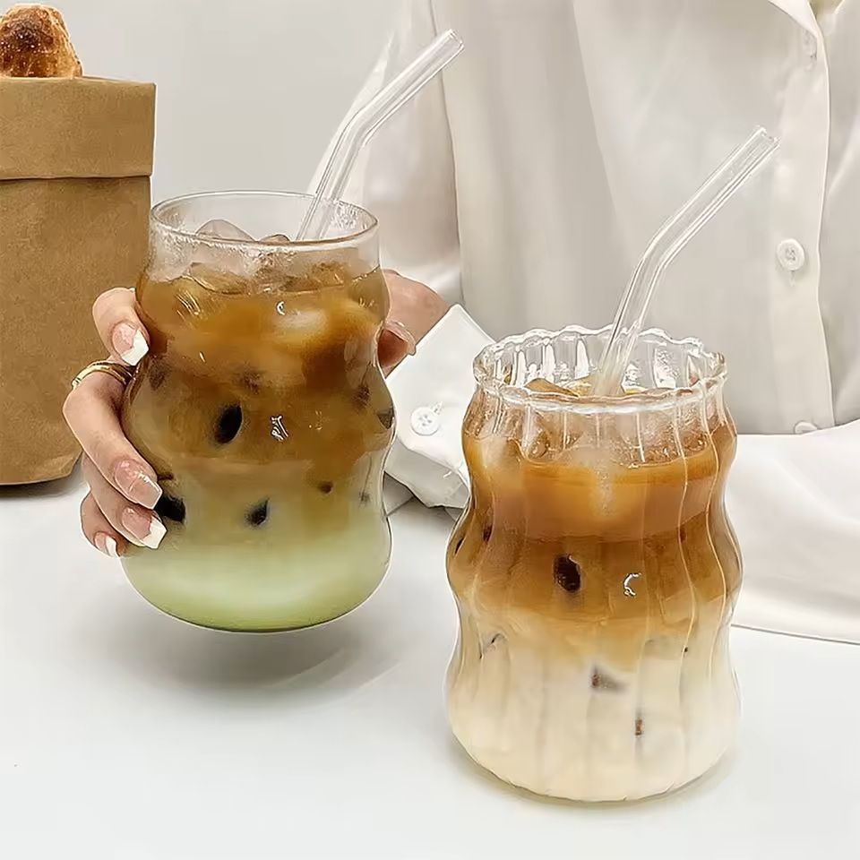 Heat Resistant 530ml Glass Tumbler for Coffee, Tea, Juice