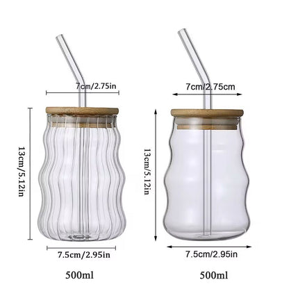 Heat Resistant 530ml Glass Tumbler For Coffee Tea Juice 1
