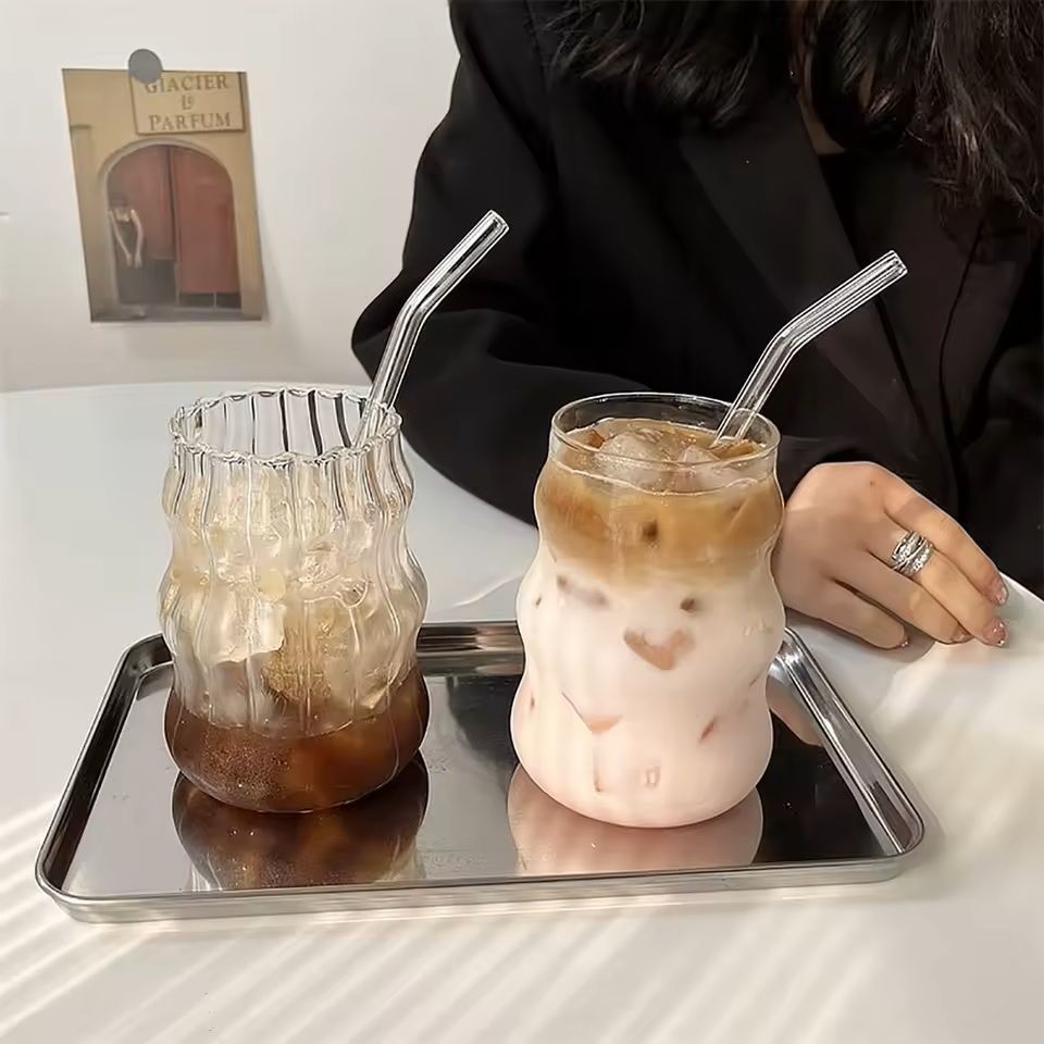 Heat Resistant 530ml Glass Tumbler For Coffee Tea Juice 2
