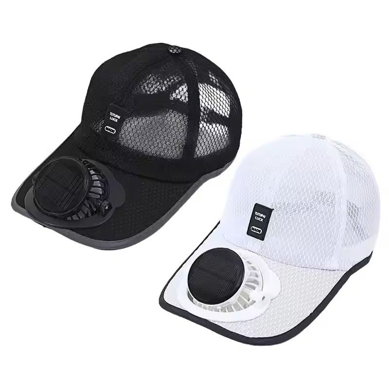 Solar Powered Cooling Hat with Fan and Sun Protection