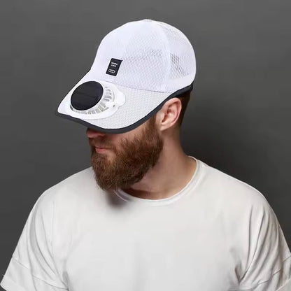 Solar Powered Cooling Hat With Fan And Sun Protection 1