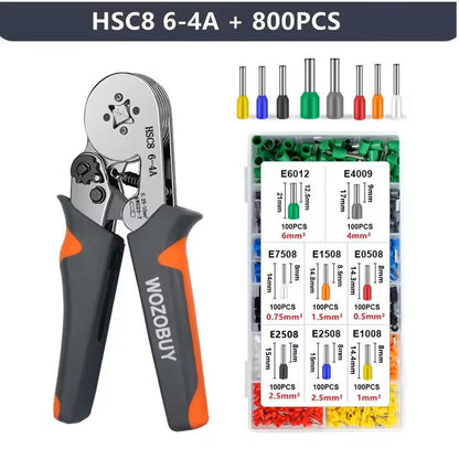 Mini Electrical Wire Crimping Tool With Ferrule Sleeve Kit 7