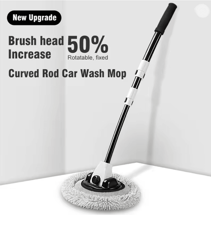 Telescopic Car Wash Brush With Chenille Head And 15 Degree Bend Handle 7