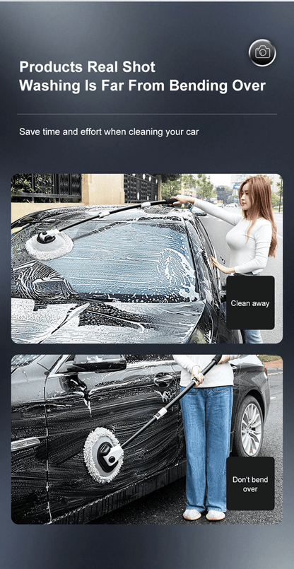 Telescopic Car Wash Brush With Chenille Head And 15 Degree Bend Handle 6