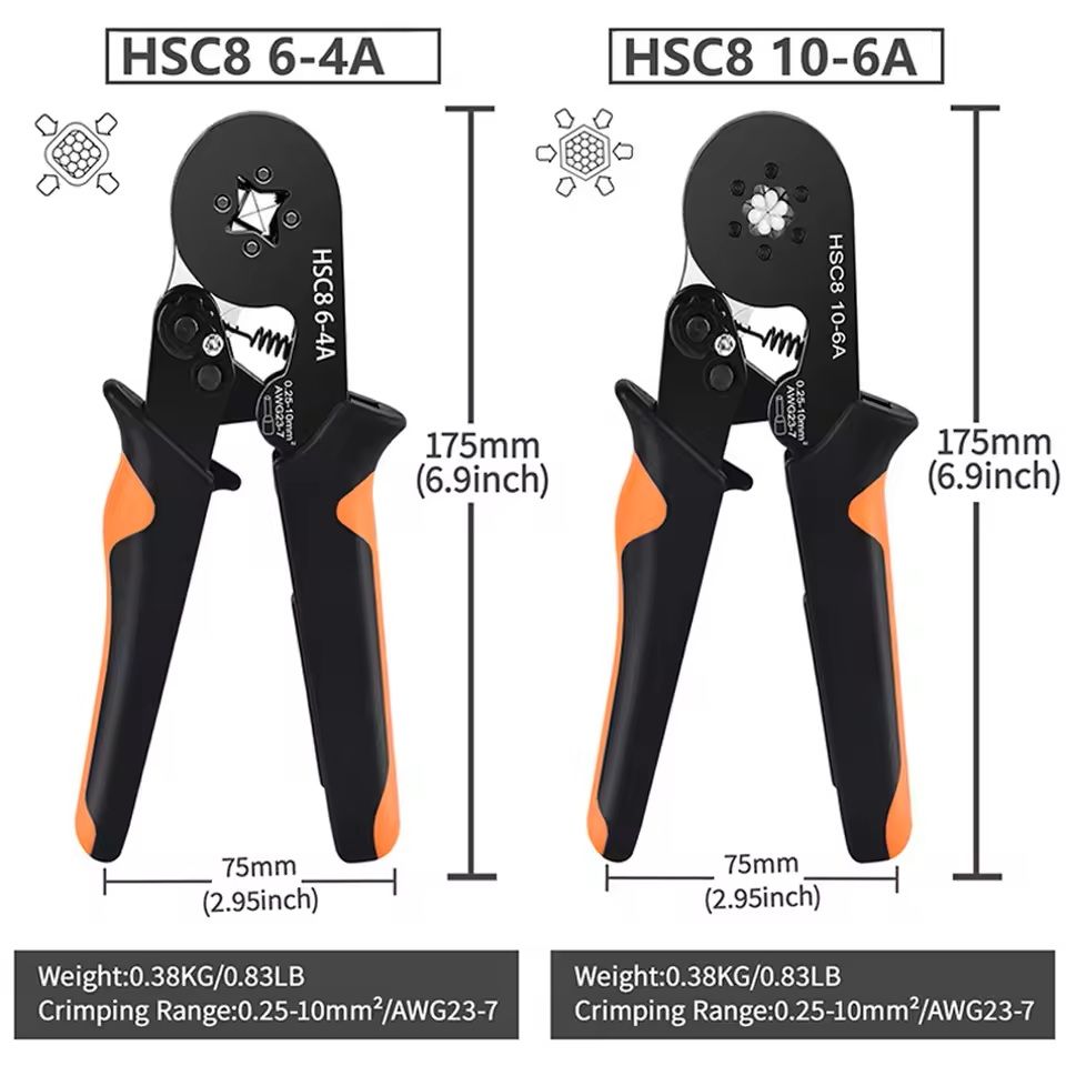 SelfAdjusting Hexagonal Ferrule Crimping Tool Kit 5
