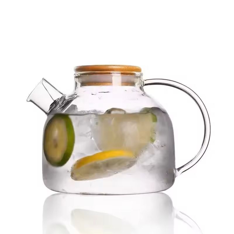 Transparent HeatResistant Borosilicate Glass Teapot 3