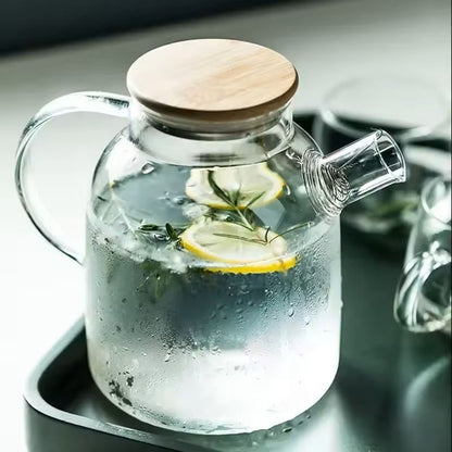 Transparent HeatResistant Borosilicate Glass Teapot 4
