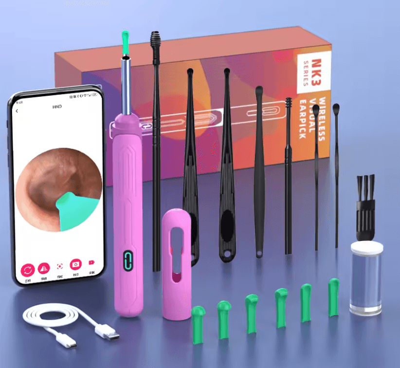 HD Ear Cleaner With Camera And USB C Rechargeable Otoscope Tool Set 9