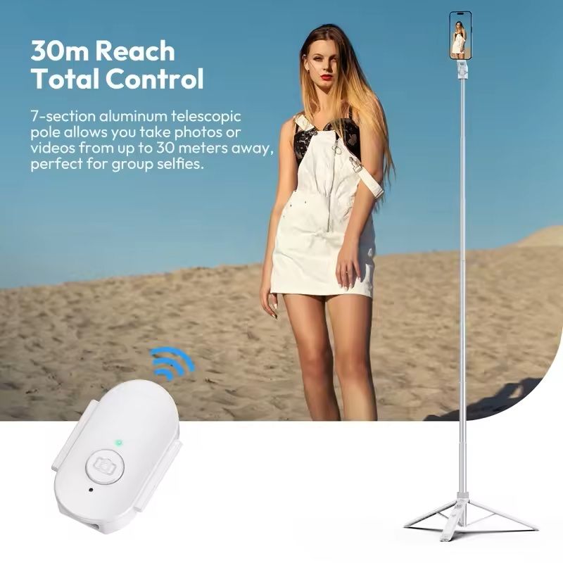 Overhead Selfie Stick Tripod With MagSafe  Remote Control 1