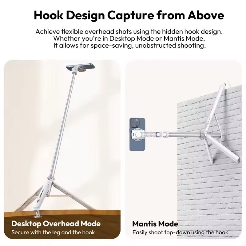 Overhead Selfie Stick Tripod with MagSafe & Remote Control