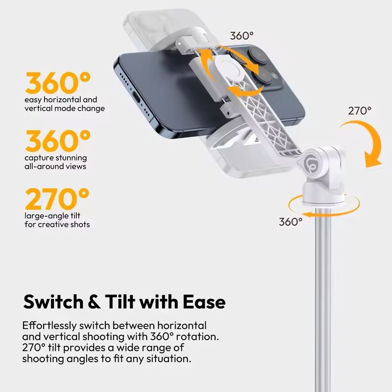 Overhead Selfie Stick Tripod With MagSafe  Remote Control 5