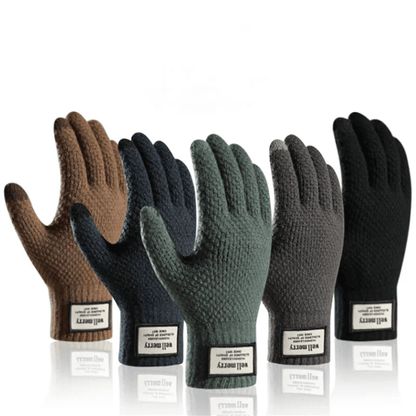 Mens Winter Touchscreen Wool Gloves With Thermal Lining For Cold Weather 1