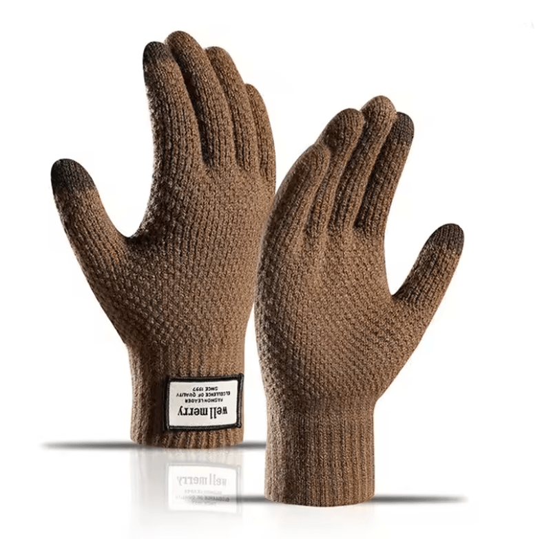 Mens Winter Touchscreen Wool Gloves With Thermal Lining For Cold Weather 6