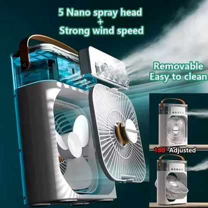 3in1 Portable Air Conditioner Fan With LED Night Light  Humidifier 2