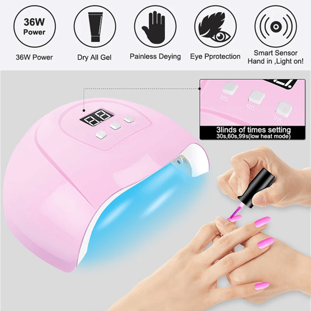 Gel Nail Polish Kit With UV Lamp And Electric Nail Drill For Salon Quality At Home 1
