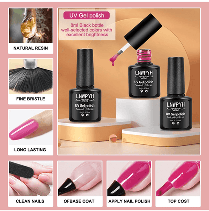Gel Nail Polish Kit With UV Lamp And Electric Nail Drill For Salon Quality At Home 5