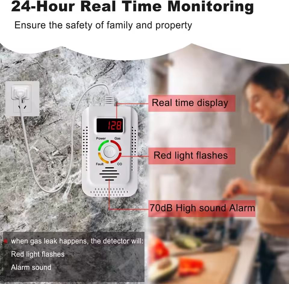 2 In 1 Natural Gas And Carbon Monoxide Detector For Home Safety 4