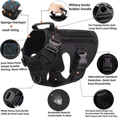 Tactical Dog Harness And Leash Set For Training And Outdoor Use 1