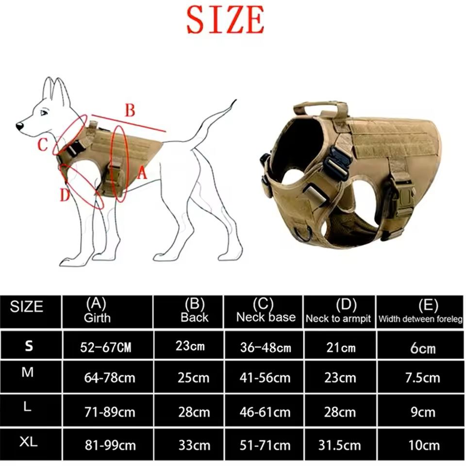 Tactical Dog Harness And Leash Set For Training And Outdoor Use 6