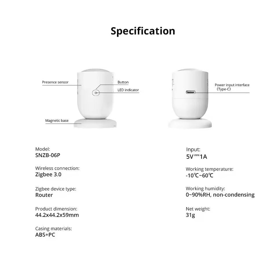 ZigBee Smart Human Presence Motion Sensor For Home Automation 5
