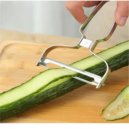 Wide Mouth Stainless Steel Vegetable Peeler And Cabbage Shredder For Fast Prep 9