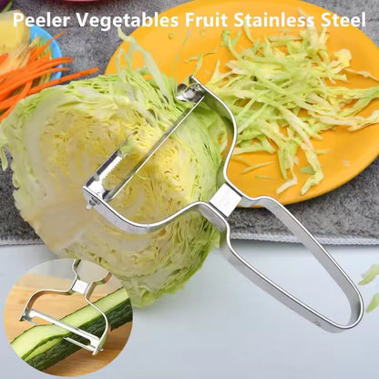 Wide Mouth Stainless Steel Vegetable Peeler And Cabbage Shredder For Fast Prep 8